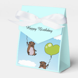 Ballotins 3 hamsters et 3 ballons - joyeux anniversaire