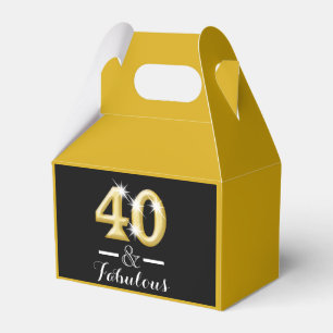 Ballotins 40 et anniversaire noir fabuleux d'or