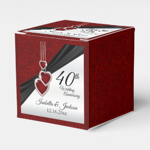 Ballotins 40e anniversaire de mariage rubis