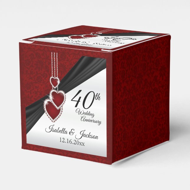 Ballotins 40e anniversaire de mariage rubis (Verso)