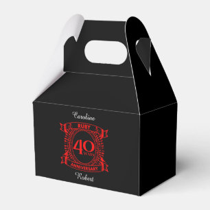 Ballotins 40e anniversaire du mariage ruby crest