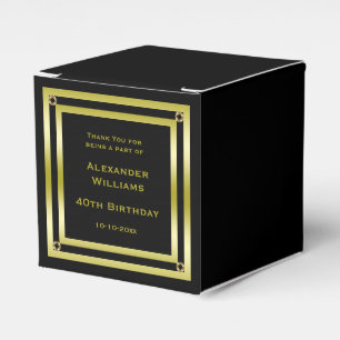 Ballotins 40e anniversaire encadré de noir et d'or