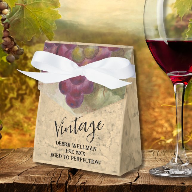 Ballotins 40e anniversaire Vignoble rustique encourage à 40  (Créateur téléchargé)