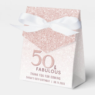 Ballotins 50 et fabuleux Anniversaire Rose Parties scintilla