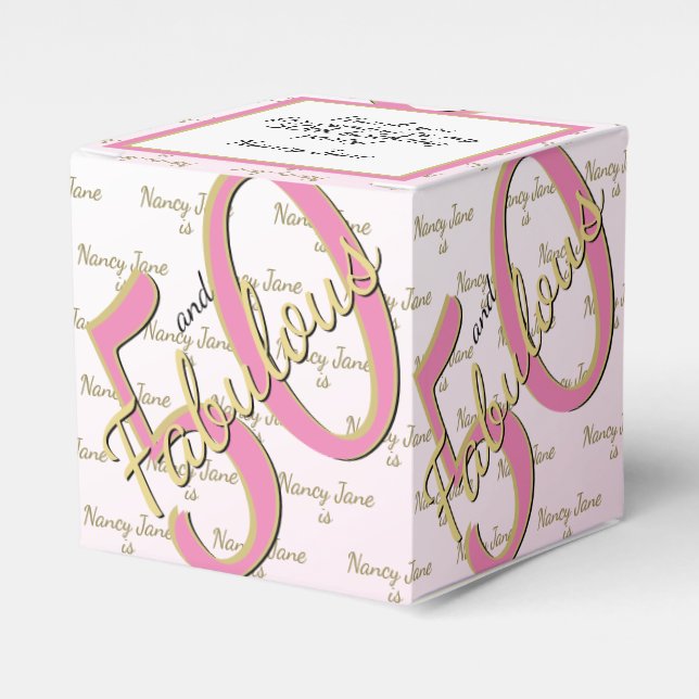 Ballotins 50 & Fabuleux Anniversaire Pink/Gold Message (Verso)