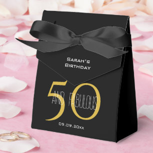 Ballotins 50 & Fabuleux Elegant Anniversaire Noir et Or