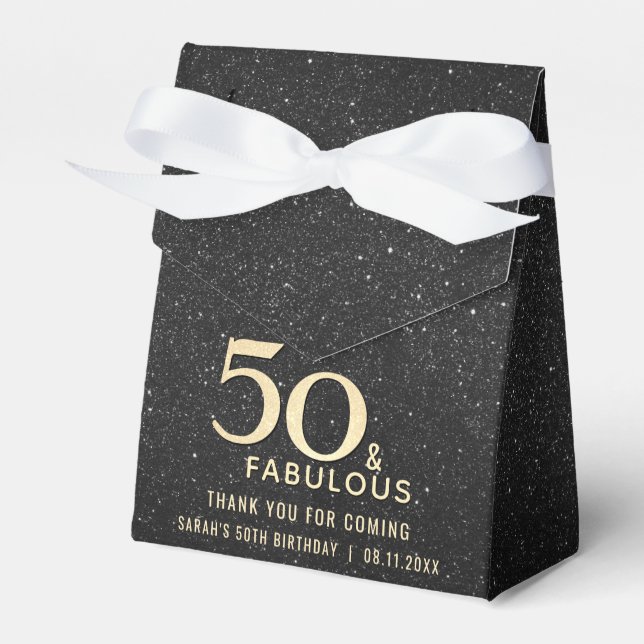 Ballotins 50e anniversaire 50 et fabuleux Black Gold Elegant (Verso)
