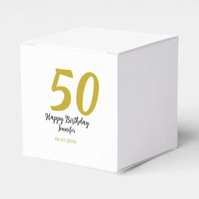 Ballotins 50e anniversaire ajouter nom date année noire modè (Verso)