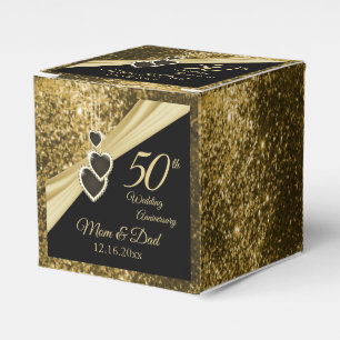 Ballotins 50e anniversaire de la Parties scintillant d'or