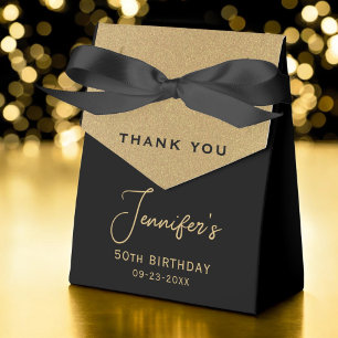 Ballotins 50e anniversaire Gold Foil Monogramme Merci de scr