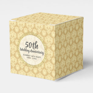 Ballotins 50e Anniversaire Parti Gold Damask Cake