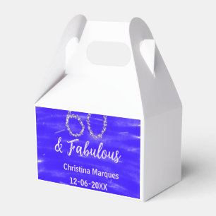Ballotins 60 & fabuleux anniversaire bleu argent ajouter nom