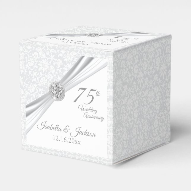 Ballotins 60e / 75e Anniversaire de Mariage Diamant sur Fond (Verso)
