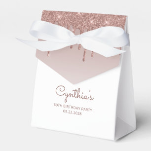 Ballotins 60e Anniversaire Élégant Rose Doré Paillettes Coul