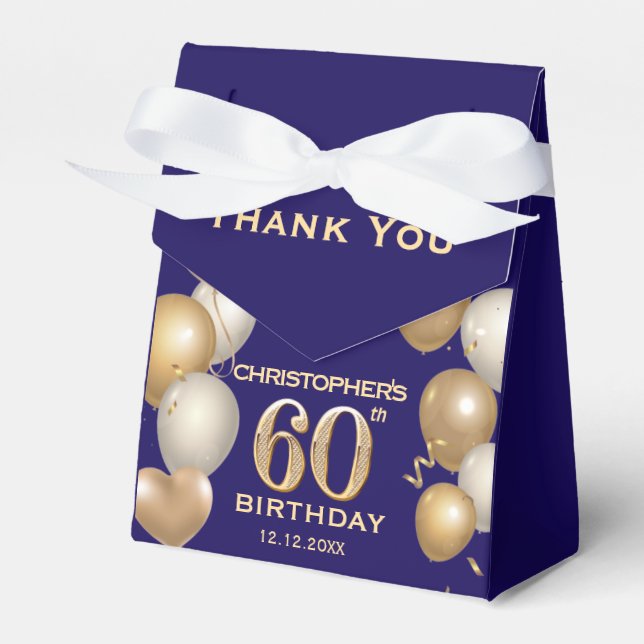 Ballotins 60e Anniversaire Marine Bleu et Ballons d'or (Verso)