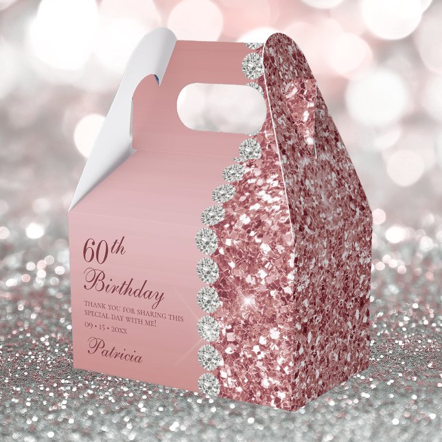 Ballotins 60e Anniversaire Rose Gold Élégant (Créateur téléchargé)