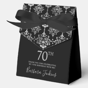 Ballotins 70e Anniversaire Argent Élégant Merci