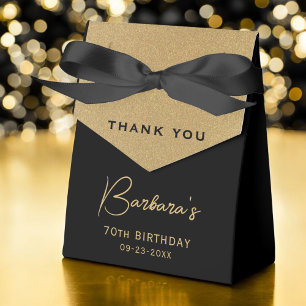 Ballotins 70e anniversaire Gold Foil Monogramme Merci de scr