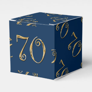 Ballotins 70e anniversaire MENS or bleu
