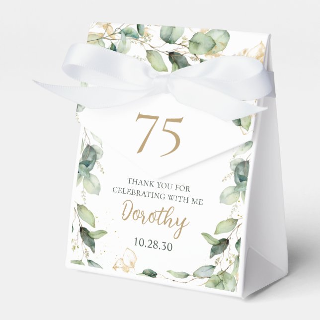 Ballotins 75e anniversaire Eucalyptus Merci (Verso)