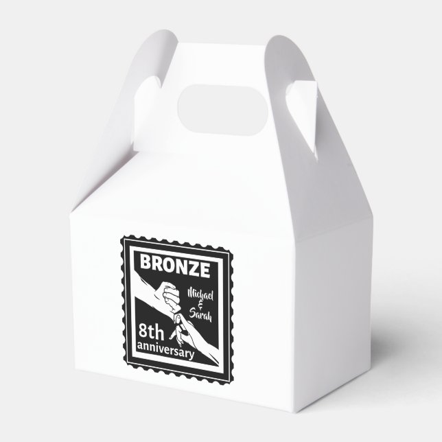 Ballotins 8e anniversaire mariage cadeau traditionnel bronze (Verso)