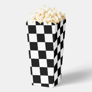 Ballotins à damiers carré noir et blanc rétro géométrique