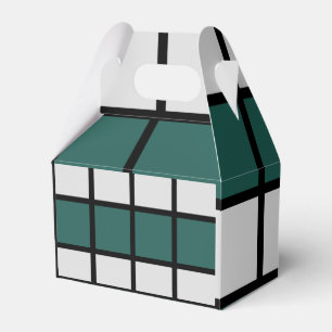 Ballotins à damiers Turquoise gris noir À damiers