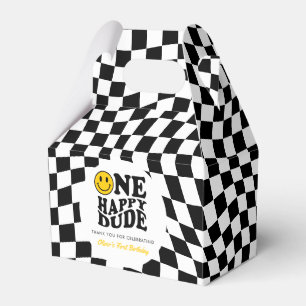 Ballotins à damiers Yellow Preppy Smile Personnalisé 1er ann