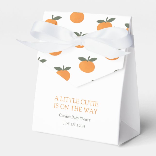 Ballotins A Little Cutie Orange Gender Neutral Baby Shower (Verso)