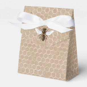 Ballotins Abeille vintage sur le nid d'abeilles de toile de