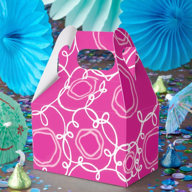 Ballotins Abstract Floral Matrix (Hot Pink) Fine Art (Fête)