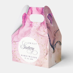 Ballotins Abstrait Pastel rose violet marine douce 16 Annive