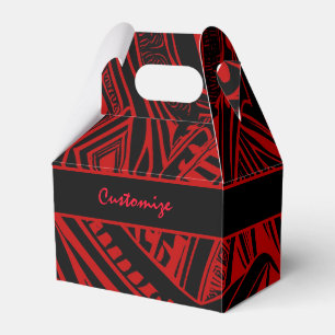 Ballotins Abstrait Tribal Noir Et Rouge