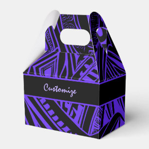 Ballotins Abstrait Tribal Noir Et Violet