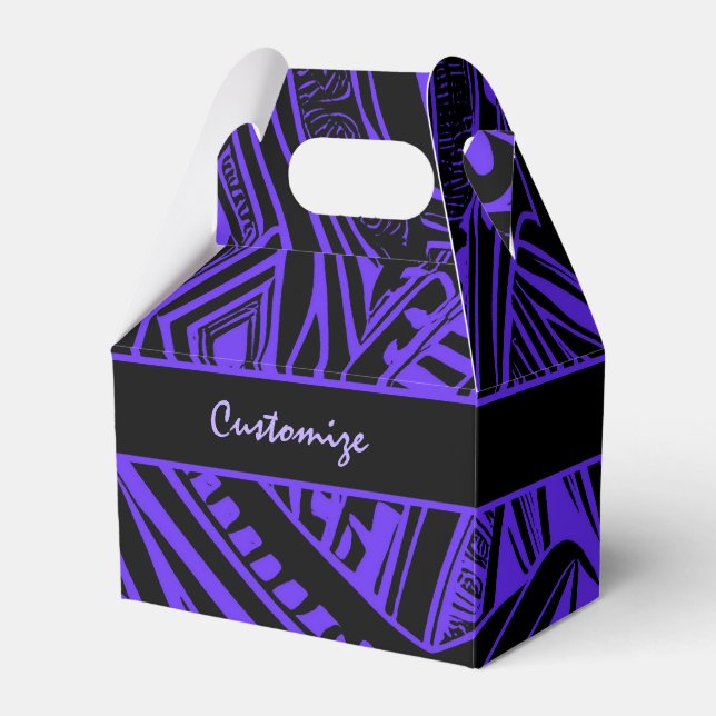 Ballotins Abstrait Tribal Noir Et Violet (Verso)