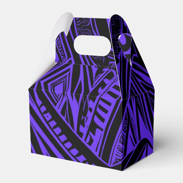 Ballotins Abstrait Tribal Noir Et Violet (Verso)