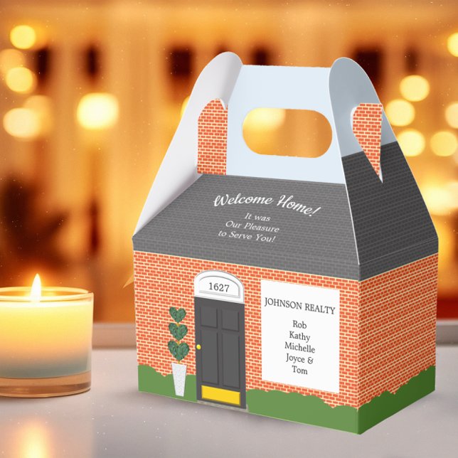 Ballotins Accueil Accueil Personnalisé Realtor Boîte Cadeau (Créateur téléchargé)