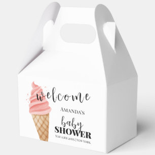 Ballotins Accueil minimaliste Baby shower à la crème glacée 