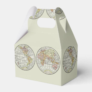 Ballotins Affiche de globe de carte du monde vintage 1916 Hé