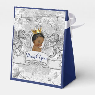 Ballotins African Prince Royal Blue Silver FANCY Baby shower