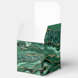 Ballotins Agate Green Gold Parties scintillant Geode Marbre 
