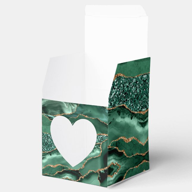 Ballotins Agate Green Gold Parties scintillant Geode Marbre  (Ouvert)