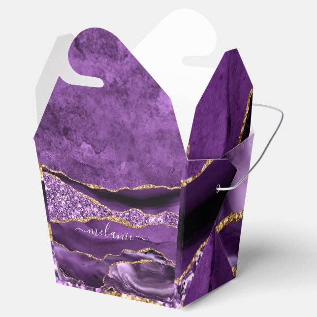 Ballotins Agate Purple Gold Parties scintillant Nom personna (Ouvert)