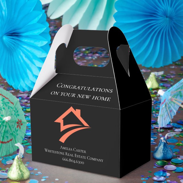 Ballotins Agent immobilier noir élégant et unique (Fête)