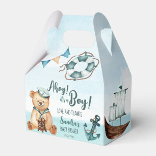 Ballotins Ahoy it's a boy teddy bear nautical baby shower