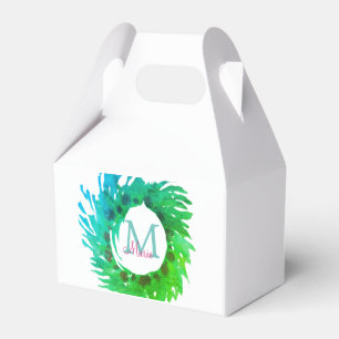 Ballotins Ajouter monogramme vert rose vert couronne de Noël