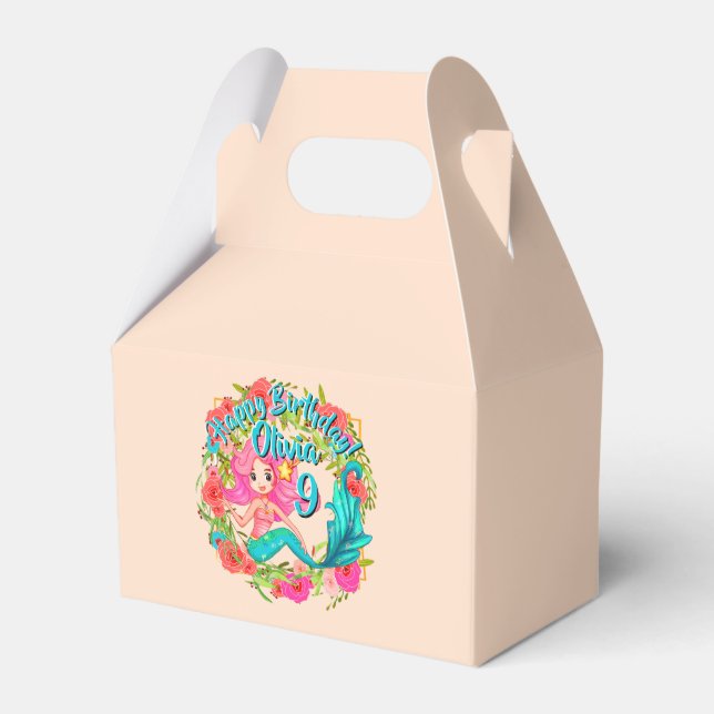 Ballotins Ajouter un nom Age Rose Sirène Blue Tail Anniversa (Verso)