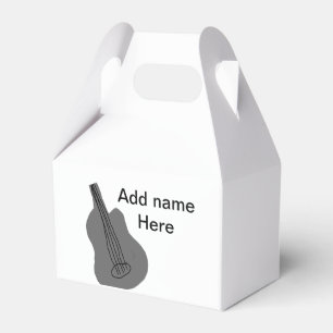 Ballotins Ajoutez votre nom texte marron guitare acoustique