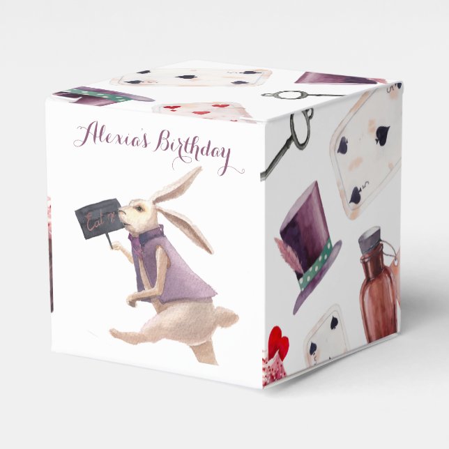 Ballotins Alice au pays des merveilles Aquarelle Peint à la  (Verso)