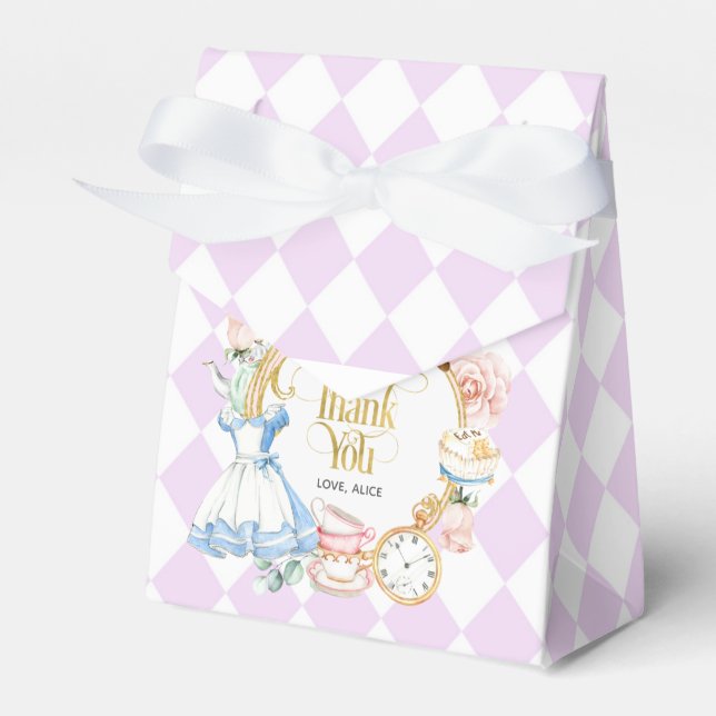 Ballotins Alice tea party merveilleuse anniversaire violet (Verso)